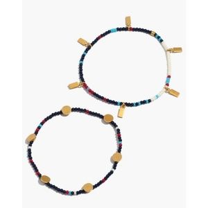 NWT Madewell Two Pack Beaded Bracelet in Nightfall